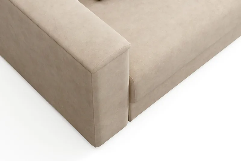 Bergen Extra Djup 3-sits Bäddsoffa med förvaring - Beige - Products - Möbler - Soffa - Bäddsoffa - 3 sits bäddsoffa