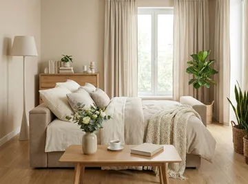 Bergen Extra Djup 3-sits Bäddsoffa med förvaring - Beige - Products - Möbler - Soffa - Bäddsoffa - 3 sits bäddsoffa