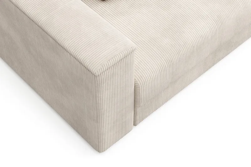 Bergen Extra Djup 3-sits Bäddsoffa med förvaring i manchester - Beige - Products - Möbler - Soffa - Bäddsoffa - 3 sits bäddsoffa