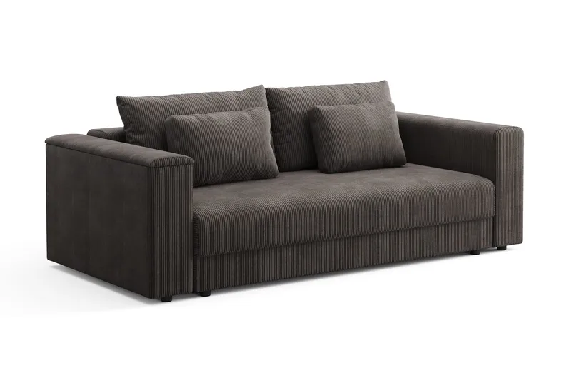 Bergen Extra Djup 3-sits Bäddsoffa med förvaring i manchester - Brun - Products - Möbler - Soffa - Bäddsoffa - 3 sits bäddsoffa