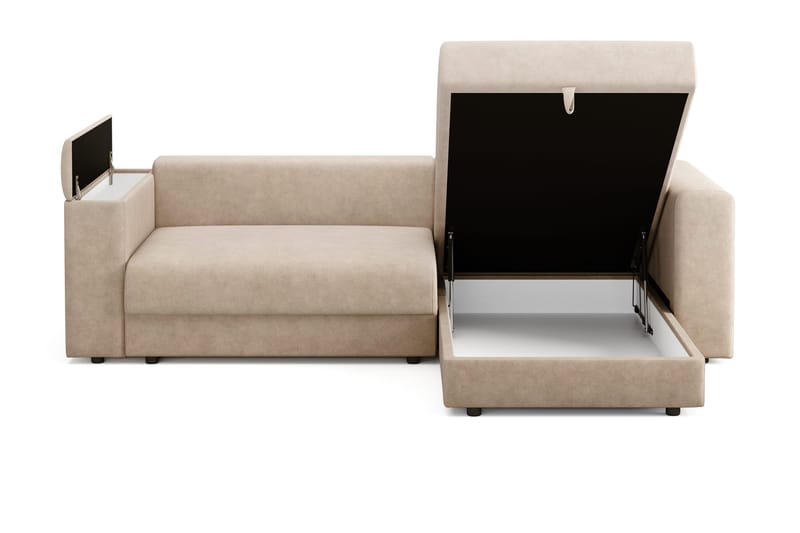 Bergen Extra Djup 3-sits Bäddsoffa med vändbar divan och förvaring - Beige - Products - Möbler - Soffa - Bäddsoffa - Bäddsoffa divan