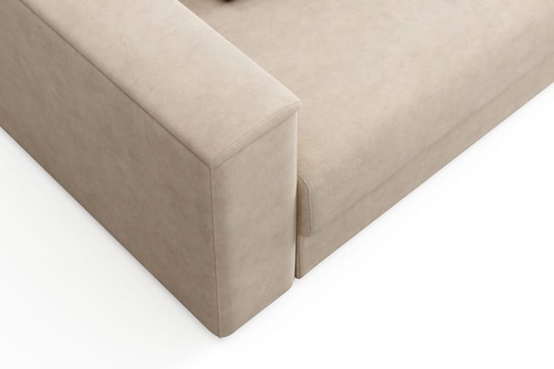 Bergen Extra Djup 3-sits Bäddsoffa med vändbar divan och förvaring - Beige - Products - Möbler - Soffa - Bäddsoffa - Bäddsoffa divan