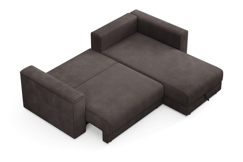 Bergen Extra Djup 3-sits Bäddsoffa med vändbar divan och förvaring i manchester - Mörkgrå - Products - Möbler - Soffa - Bäddsoffa - Bäddsoffa divan