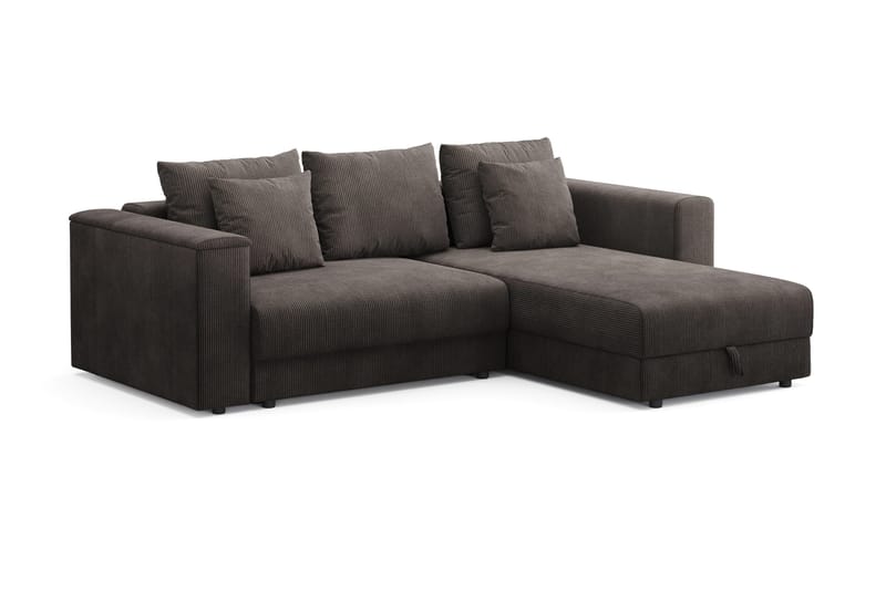 Bergen Extra Djup 3-sits Bäddsoffa med vändbar divan och förvaring i manchester - Mörkgrå - Products - Möbler - Soffa - Bäddsoffa - Bäddsoffa divan