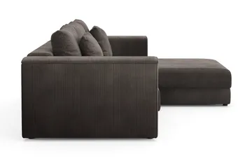 Bergen Extra Djup 3-sits Bäddsoffa med vändbar divan och förvaring i manchester - Mörkgrå - Products - Möbler - Soffa - Bäddsoffa - Bäddsoffa divan