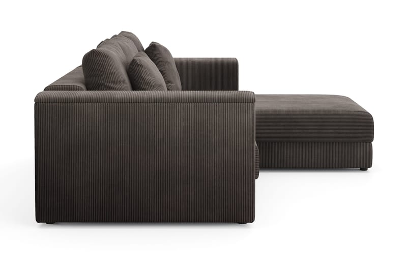 Bergen Extra Djup 3-sits Bäddsoffa med vändbar divan och förvaring i manchester - Mörkgrå - Products - Möbler - Soffa - Bäddsoffa - Bäddsoffa divan