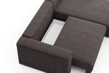 Bergen Extra Djup 3-sits Bäddsoffa med vändbar divan och förvaring i manchester - Mörkgrå - Products - Möbler - Soffa - Bäddsoffa - Bäddsoffa divan