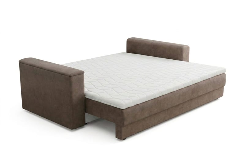 Bergen Extra djup Framåtbäddad 3-sits Bäddsoffa med Bäddmadrass i Polyesterskum Vändbar Sommar- & Vintersida och Tvättbar klädsel - Beige Tyg - Products - Möbler - Soffa - Bäddsoffa - 3 sits bäddsoffa