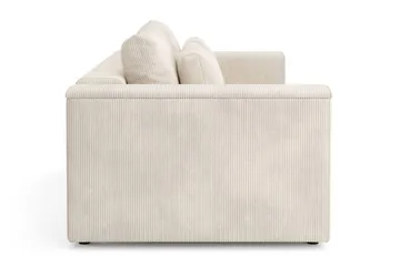 Bergen Extra Djup Framåtbäddad 3-sits Bäddsoffa med förvaring i manchester - Beige - Products - Möbler - Soffa - Bäddsoffa - 3 sits bäddsoffa