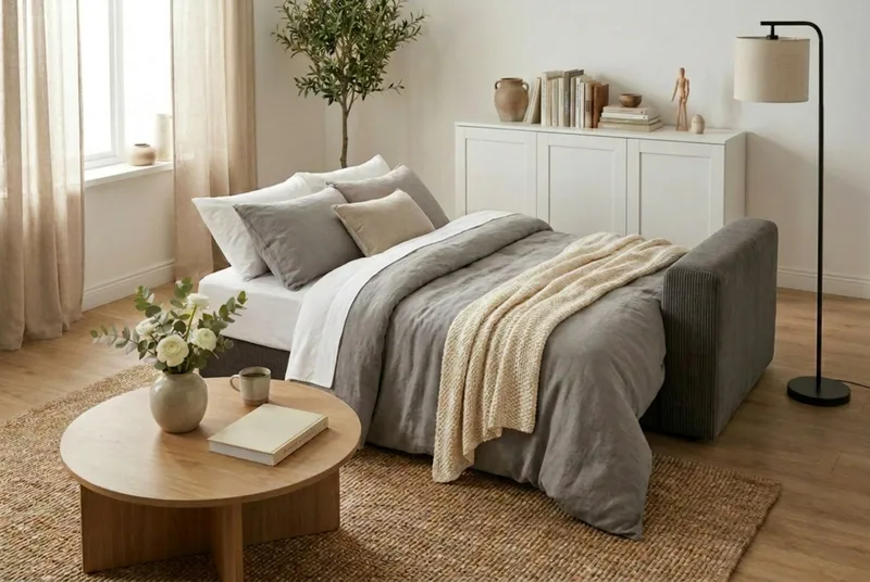 Bergen Extra Djup Framåtbäddad 3-sits Bäddsoffa med förvaring i manchester - Brun - Products - Möbler - Soffa - Bäddsoffa - 3 sits bäddsoffa