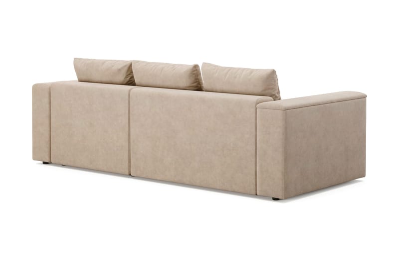 Bergen Extra Djup Framåtbäddad 3-sits Bäddsoffa med vändbar divan och förvaring - Beige - Products - Möbler - Soffa - Bäddsoffa - Bäddsoffa divan