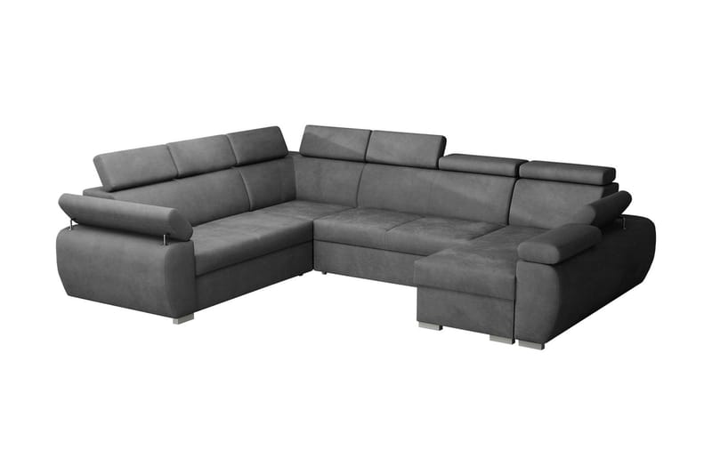 Boston Hörnsoffa Höger - Mörkgrå - Products - Möbler - Soffa - Bäddsoffa - Hörnbäddsoffa