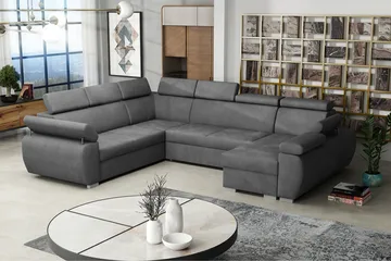 Boston Hörnsoffa Höger - Mörkgrå - Products - Möbler - Soffa - Bäddsoffa - Hörnbäddsoffa