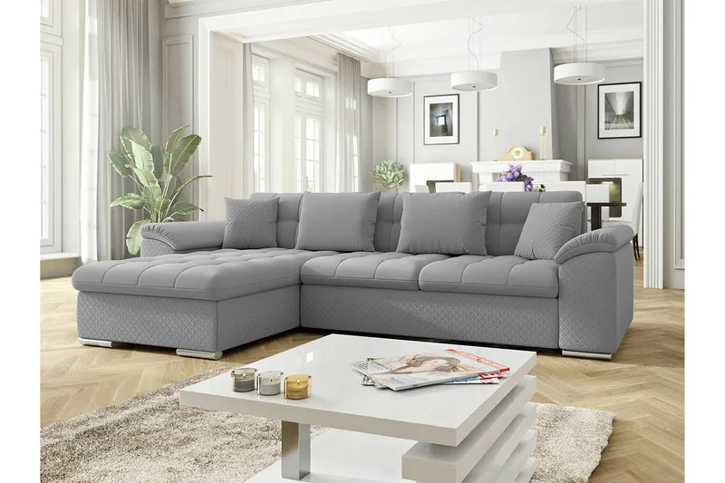 Camior 3-sits Hörnbäddsoffa Grey - Products - Möbler - Soffa - Bäddsoffa - Hörnbäddsoffa