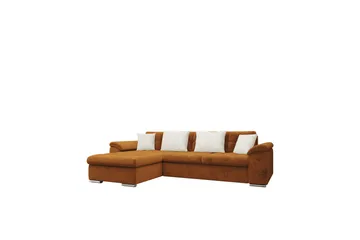 Camior Bäddsoffa med Divan 3-sits - Orange - Products - Möbler - Soffa - Bäddsoffa - Bäddsoffa divan