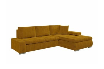 Cerys 3-sits Hörnbäddsoffa Dark yellow - Products - Möbler - Soffa - Bäddsoffa - Bäddsoffa divan