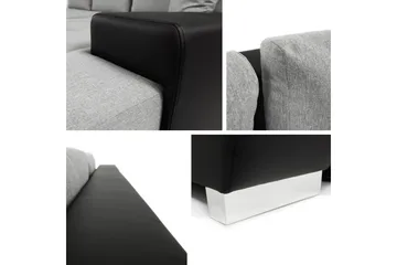 Cerys Bäddsoffa m. Divan 3-sits - Grå - Products - Möbler - Soffa - Bäddsoffa - Bäddsoffa divan