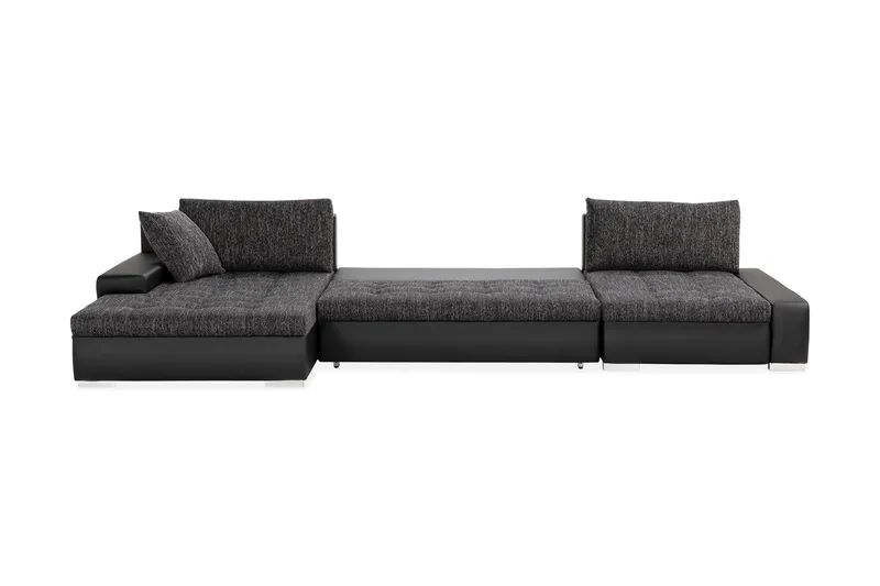 Cillo 2-sits Bäddsoffa - Svart/Grå - Products - Möbler - Soffa - Bäddsoffa - U bäddsoffa