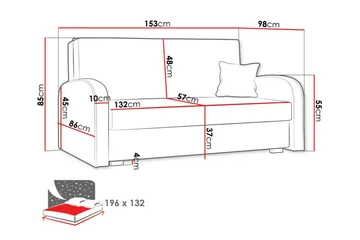 Denegal 2-sits Bäddsoffa Light green - Products - Möbler - Soffa - Bäddsoffa - 2 sits bäddsoffa