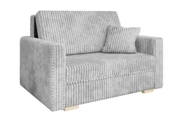 Denegal 2-sits liten bäddsoffa i Sammet - Grå - Products - Möbler - Soffa - Bäddsoffa - 2 sits bäddsoffa