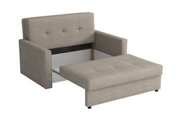 Denegal 2-sits liten bäddsoffa i Plysch - Brun - Products - Möbler - Soffa - Bäddsoffa - 2 sits bäddsoffa