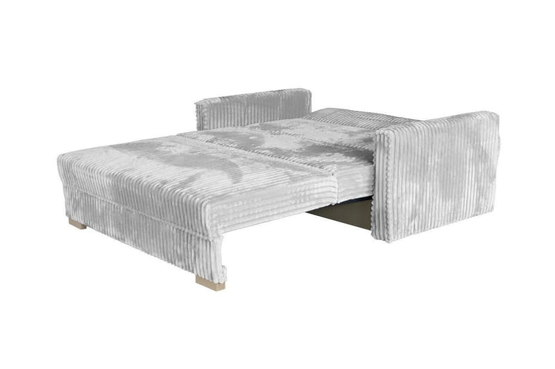 Denegal 2-sits liten bäddsoffa i Plysch - Grå - Products - Möbler - Soffa - Bäddsoffa - Bäddsoffa längsbäddad