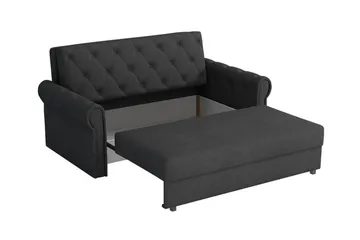 Denegal 2-sits liten bäddsoffa i Plysch - Grå - Products - Möbler - Soffa - Bäddsoffa - 2 sits bäddsoffa