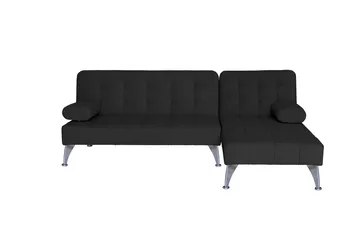 Divansoffa med bäddfunktion svart sammet - Neptun - svart - Products - Möbler - Soffa - Bäddsoffa - Bäddsoffa divan