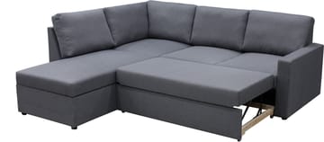 Dream hörnsoffa med bäddfunktion och förvaring - Mörkgrå - Mörkgrå - Products - Möbler - Soffa - Bäddsoffa - Hörnbäddsoffa