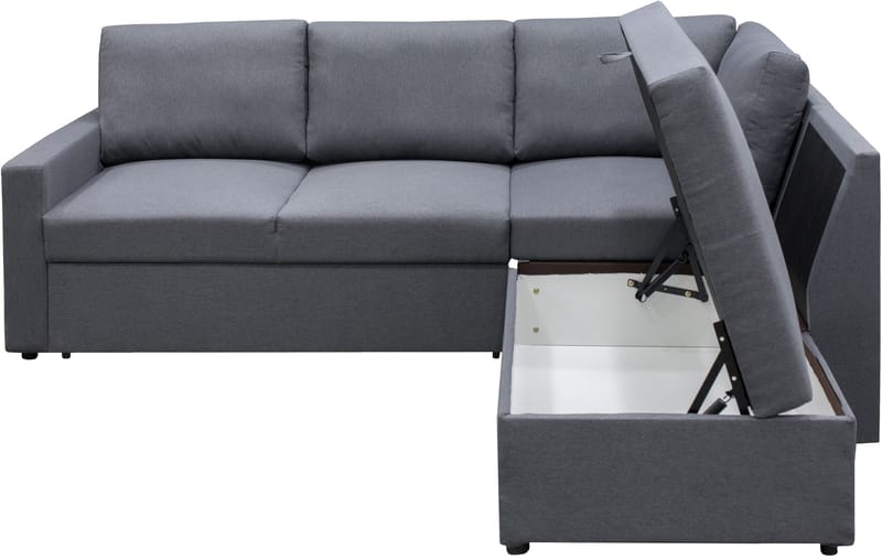 Dream hörnsoffa med bäddfunktion och förvaring - Mörkgrå - Mörkgrå - Products - Möbler - Soffa - Bäddsoffa - Hörnbäddsoffa