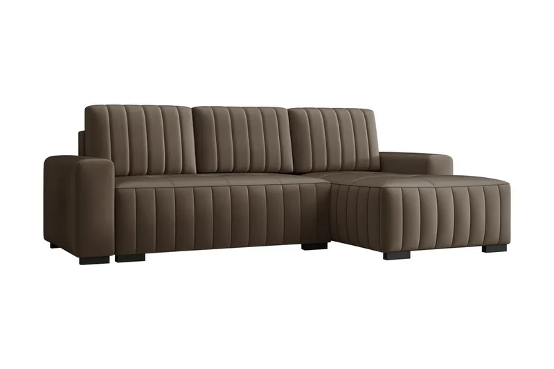 Esher 3-sits Bäddsoffa Höger - Brun - Products - Möbler - Soffa - Bäddsoffa - Bäddsoffa divan
