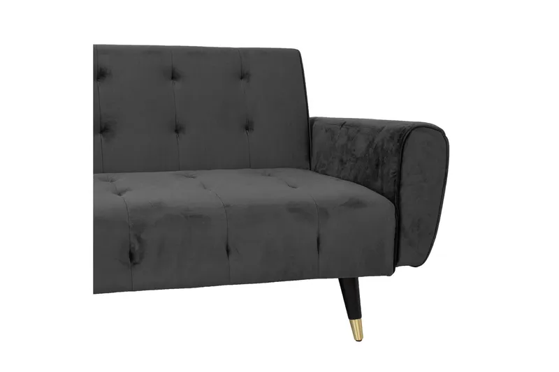 Falun Bäddsoffa 214x83 cm Grå Sammet - Products - Möbler - Soffa - Bäddsoffa - 3 sits bäddsoffa