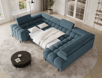Fectory 6-sits Bubblig Hörnbäddsoffa med Schäslong och förvaring Höger - Jaffray 40 - Products - Möbler - Soffa - Bäddsoffa - Hörnbäddsoffa