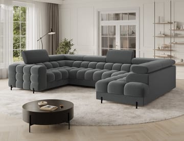 Fectory 6-sits Bubblig Hörnbäddsoffa med Schäslong och förvaring Höger - Sola 06 - Products - Möbler - Soffa - Bäddsoffa - Hörnbäddsoffa