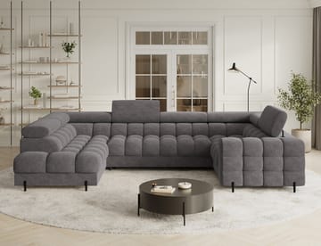 Fectory 6-sits Bubblig Hörnbäddsoffa med Schäslong och förvaring Vänster - Aura 04 - Products - Möbler - Soffa - Bäddsoffa - Hörnbäddsoffa