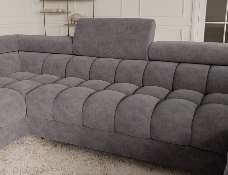 Fectory 6-sits Bubblig Hörnbäddsoffa med Schäslong och förvaring Vänster - Aura 04 - Products - Möbler - Soffa - Bäddsoffa - Hörnbäddsoffa