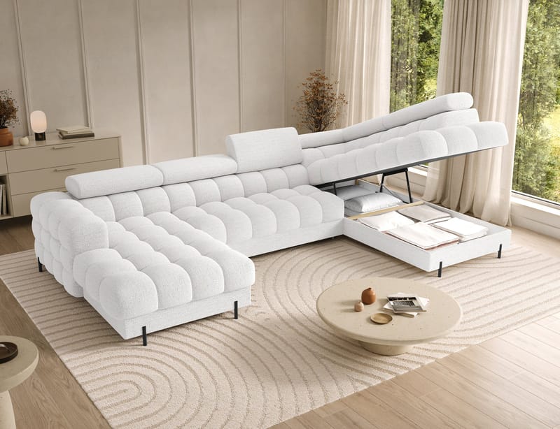 Feraria 6-sits Bubblig Bäddsoffa med Divan och Schäslong förvaring Höger - Royal 01 - Products - Möbler - Soffa - Bäddsoffa - Hörnbäddsoffa