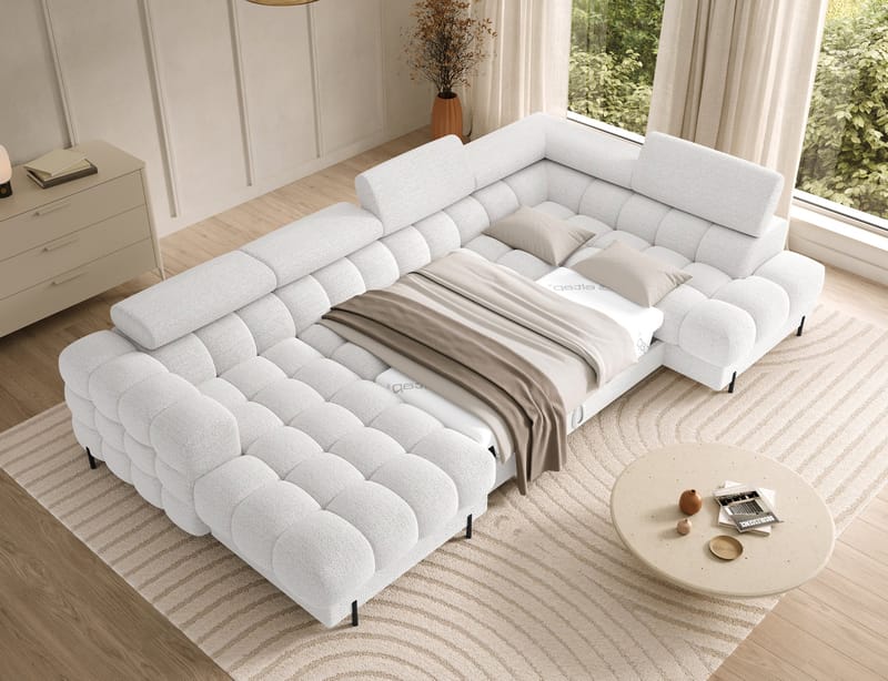 Feraria 6-sits Bubblig Bäddsoffa med Divan och Schäslong förvaring Höger - Royal 01 - Products - Möbler - Soffa - Bäddsoffa - Hörnbäddsoffa