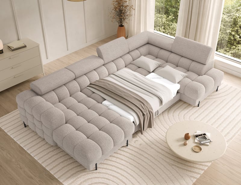 Feraria 6-sits Bubblig Bäddsoffa med Divan och Schäslong förvaring Höger - Royal 18 - Products - Möbler - Soffa - Bäddsoffa - Hörnbäddsoffa