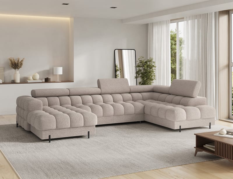 Feraria 6-sits Bubblig Bäddsoffa med Divan och Schäslong förvaring Höger - Royal 18 - Products - Möbler - Soffa - Bäddsoffa - Hörnbäddsoffa