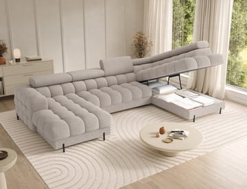 Feraria 6-sits Bubblig Bäddsoffa med Divan och Schäslong förvaring Höger - Royal 18 - Products - Möbler - Soffa - Bäddsoffa - Hörnbäddsoffa
