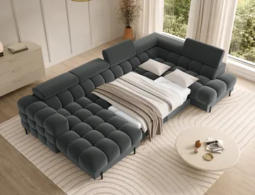 Feraria 6-sits Bubblig Bäddsoffa med Divan och Schäslong förvaring Höger - Sola 06 - Products - Möbler - Soffa - Bäddsoffa - Hörnbäddsoffa