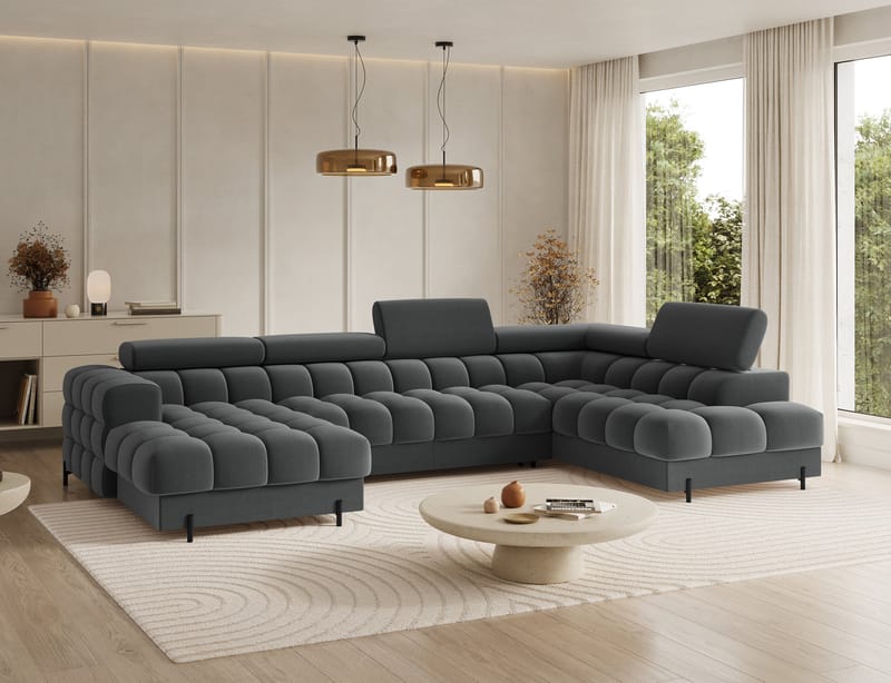 Feraria 6-sits Bubblig Bäddsoffa med Divan och Schäslong förvaring Höger - Sola 06 - Products - Möbler - Soffa - Bäddsoffa - Hörnbäddsoffa