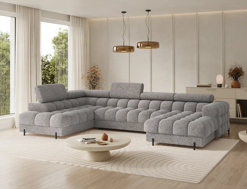 Feraria 6-sits Bubblig Bäddsoffa med Divan och Schäslong förvaring Vänster - Pellerito 20 - Products - Möbler - Soffa - Bäddsoffa - Hörnbäddsoffa