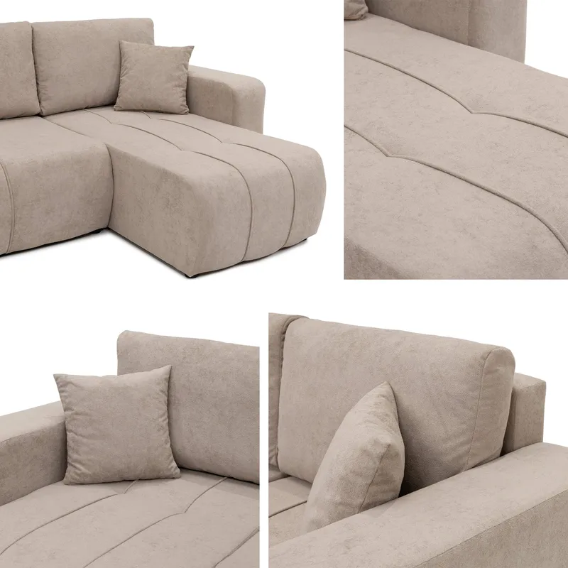 Flo Bäddsoffa Dubbeldivan 4-sits - Vit - Products - Möbler - Soffa - Bäddsoffa - U bäddsoffa