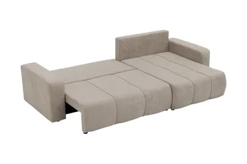 Flo Bäddsoffa med Divan 3-sits i Plysch - Gul - Products - Möbler - Soffa - Bäddsoffa - Bäddsoffa divan
