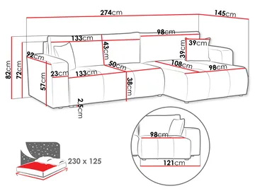 Flo Bäddsoffa med Divan 3-sits - Krämvit - Products - Möbler - Soffa - Bäddsoffa - Bäddsoffa divan