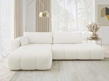 Flo Bäddsoffa med Divan 4-sits - Vit - Products - Möbler - Soffa - Bäddsoffa - Bäddsoffa divan