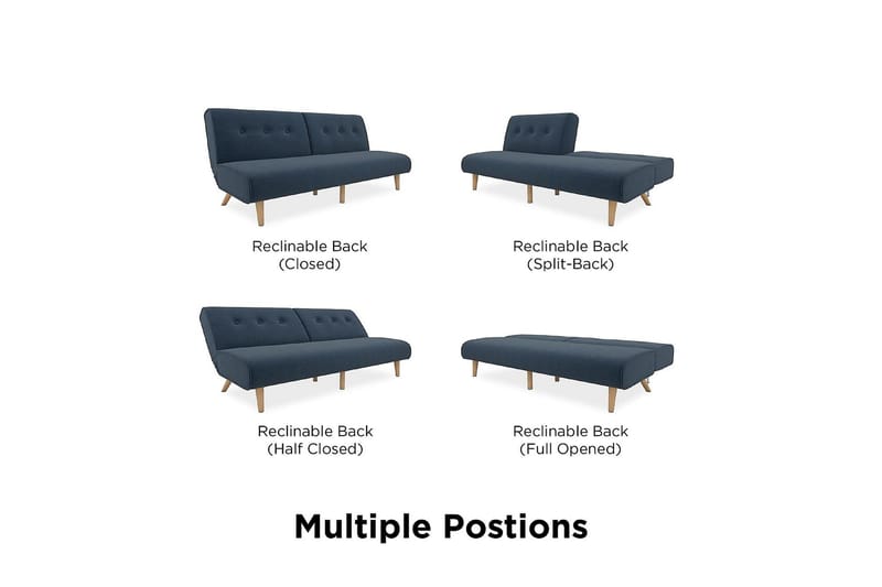 Palm Springs Futon Blå - Novogratz - Products - Möbler - Soffa - Bäddsoffa - Futon - Futon soffa