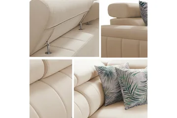 Galbally 3-sits Hörnbäddsoffa Pink - Products - Möbler - Soffa - Bäddsoffa - Hörnbäddsoffa